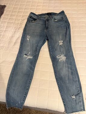 Judy Blue Light Blue Distressed Jeans